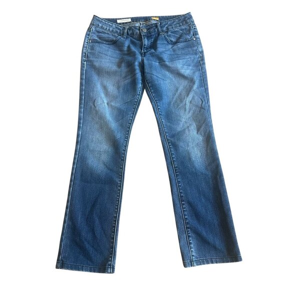 Pilcro Anthropologie Low-Rise Straight Jeans Medium Wash Denim Size 29 Women's - Picture 1 of 12